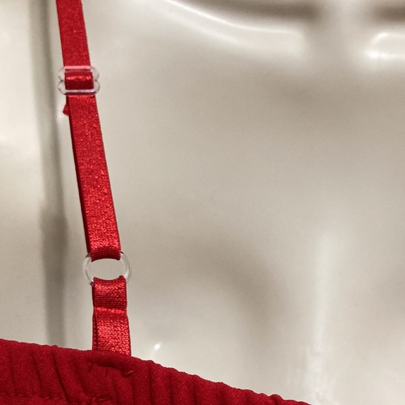 Nasty Gal Jumper Wide Leg Sweetheart Neckline Red Women's Large - Picture 13 of 14